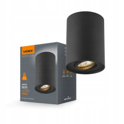 Oprawa lampa sufitowa punktowa czarna Videx 30W GU10