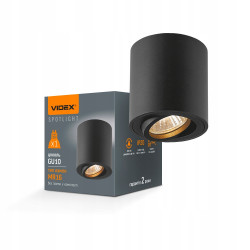 Oprawa lampa sufitowa punktowa czarna Videx 30W GU10