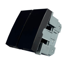 WKŁAD MODUŁ WŁĄCZNIK MECHANICZNY PODWÓJNY KLAWISZ CZARNY