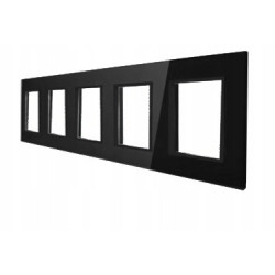 RAMKA SZKLANA GNIAZDKO GNIAZDO PIĘCIOKROTNA CZARNA