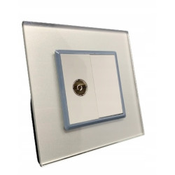 GNIAZDO GNIAZDKO TV pojedyncze SZKLANE SZARE