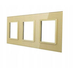 RAMKA SZKLANA GNIAZDKO GNIAZDO POTRÓJNA ZŁOTA 3