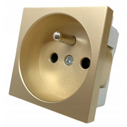 MODUŁ GNIAZDO GNIAZDKO POJEDYNCZE Z BOLCEM ZŁOTE