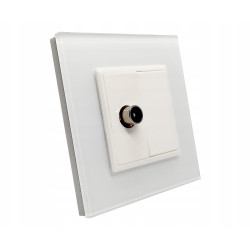 GNIAZDO GNIAZDKO TV pojedyncze SZKLANE BIAŁE