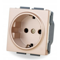 MODUŁ GNIAZDO GNIAZDKO POJEDYNCZE SCHUKO ZŁOTY