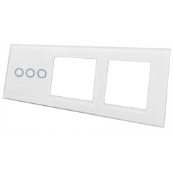 PANEL SZKLANY DOTYKOWY WŁĄCZNIK GNIAZDO 3+1G+1G