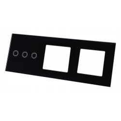 PANEL SZKLANY DOTYKOWY WŁĄCZNIK GNIAZDO 3+1G+1G