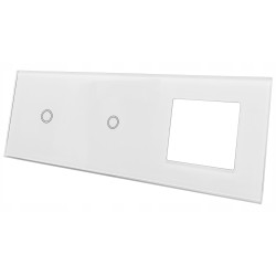 PANEL SZKLANY DOTYKOWY WŁĄCZNIK GNIAZDO 1+1+1G