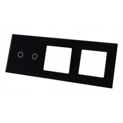 PANEL SZKLANY DOTYKOWY WŁĄCZNIK GNIAZDO 2+1G+1G