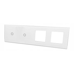 PANEL SZKLANY DOTYKOWY WŁĄCZNIK GNIAZDO 1+1+1G+1G
