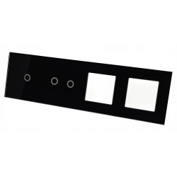 PANEL SZKLANY DOTYKOWY WŁĄCZNIK GNIAZDO 1+2+1G+1G