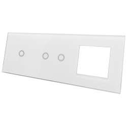 PANEL SZKLANY DOTYKOWY WŁĄCZNIK GNIAZDO 1+2+1G