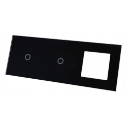 PANEL SZKLANY DOTYKOWY WŁĄCZNIK GNIAZDO 1+1+1G