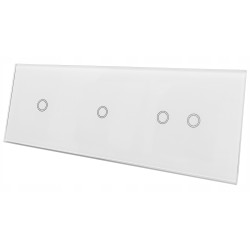 PANEL SZKLANY DOTYKOWY WŁĄCZNIK 1+1+2 BIAŁY