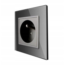 GNIAZDO GNIAZDKO SZKLANE SZARE KONTAKT SZKLANY