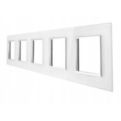 RAMKA SZKLANA GNIAZDKO GNIAZDO PIĘCIOKROTNA BIAŁA