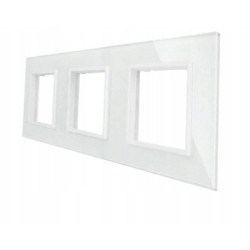 RAMKA SZKLANA GNIAZDKO GNIAZDO POTRÓJNA BIAŁA 3