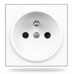 MODUŁ GNIAZDO GNIAZDKO POJEDYNCZE Z BOLCEM BIAŁE