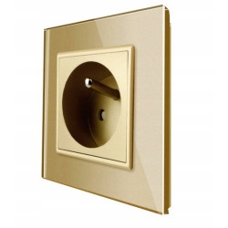 GNIAZDO GNIAZDKO SZKLANE ZŁOTE KONTAKT SZKLANY