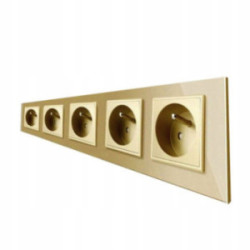 GNIAZDO GNIAZDKO SZKLANE SZKŁO ZŁOTE PIĘCIOKROTNE