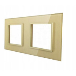 RAMKA SZKLANA GNIAZDKO GNIAZDO PODWÓJNA ZŁOTA 2