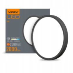 Oprawa natynkowa, plafon Videx 24W czarna zintegrowane źródło LED 24,6 cm