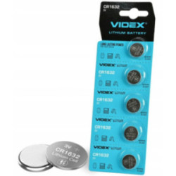 5 szt. Baterie Bateria litowa Videx CR1632 3V 130 mAh Wytrzymała Mocna