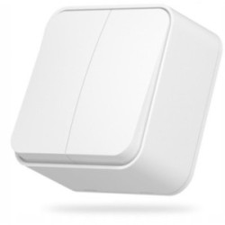 Włącznik światła NATYNKOWY przełącznik podwójny wyłącznik VIDEX biały