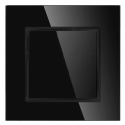 Włącznik światła szklany pojedynczy mechaniczny klasyczny czarny BARON