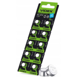 10 szt. Bateria alkaliczna VIDEX AG5/LR754 LR48 L754 LR750 BLISTER
