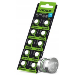 10 szt. Bateria alkaliczna VIDEX AG9/LR936 LR45 G9A L936 394 BLISTER