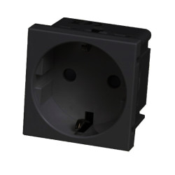 MODUŁ GNIAZDO GNIAZDKO POJEDYNCZE SCHUKO CZARNY