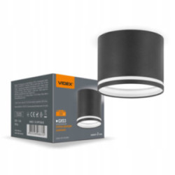 Natynkowa oprawa sufitowa punktowa GX53 VIDEX VL-SPF35A-B Czarna