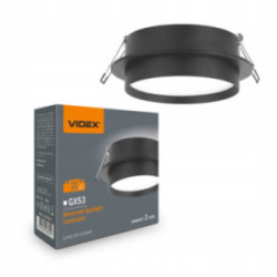 Wpuszczana oprawa sufitowa punktowa GX53 VIDEX VL-SPF33R-B Czarna