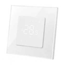 Termostat Pokojowy wifi Tuya Smart Sterownik w ramce szklanej Biały BarON