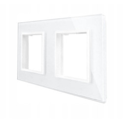 RAMKA SZKLANA GNIAZDKO GNIAZDO PODWÓJNA BIAŁA 2